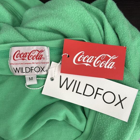 Wildfox Coca Cola Sweater Womens Medium Travel Refreshed Baggy Beach Jumper NEW - Picture 3 of 9